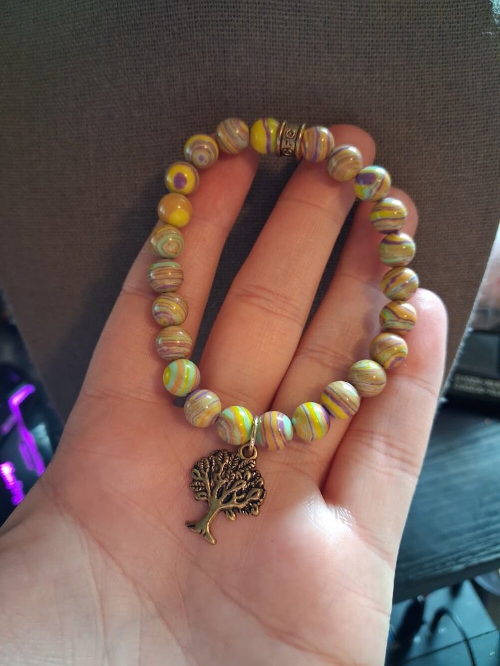 Colorful Tree of Life stretchy bracelet